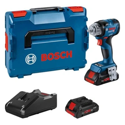 Image de Bosch Professional 18V System boulonneuse sans fil GDS 320 C (couple de serrage Nm, couple décollement 540 2 batteries ProCORE 4.0Ah, chargeur, module Bluetooth GCY 42, dans L BOXX)