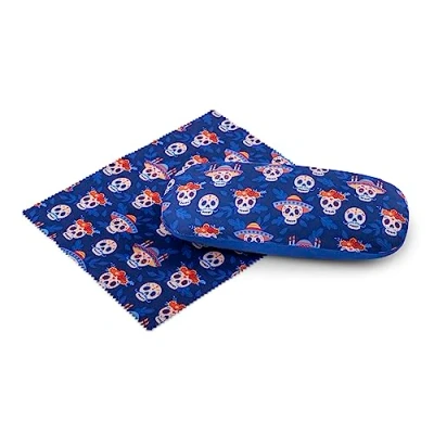Image de Chiffons en microfibres dans différentes combinaisons/lingettes lunettes/chiffons De nettoyage lunettes avec motif (avec Étui, Días Los Muertos)