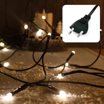 Image de Hellum Mini guirlande lumineuse LED intérieure, 1,35 m de longueur la lumière 10 pour l&#039;intérieur, à classique, blanc chaud, avec connecteur, sapin Noël,