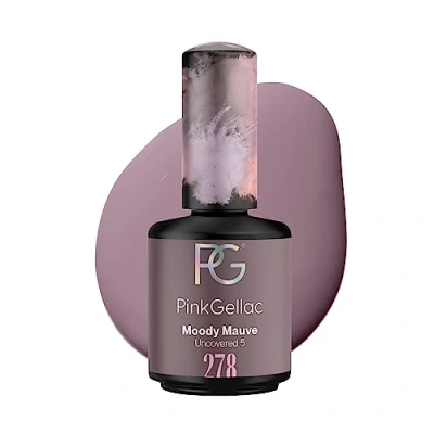 Image de Pink Gellac Vernis Semi Permanent 278 Moody Mauve 15ml à Ongles Gel Pour 14+ Jours de Manucure Impeccable Facile Utiliser Enlever