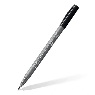Image de STAEDTLER Pigment Art soft brush 372 Feutre pointe pinceau souple noir intense 99