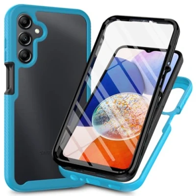 Image de XINNI Coque pour Samsung Galaxy A05S Antichoc Housse avec Protège écran, 360 Degrés Full Body Etui Solide Double Face Bumper Portable Transparent
