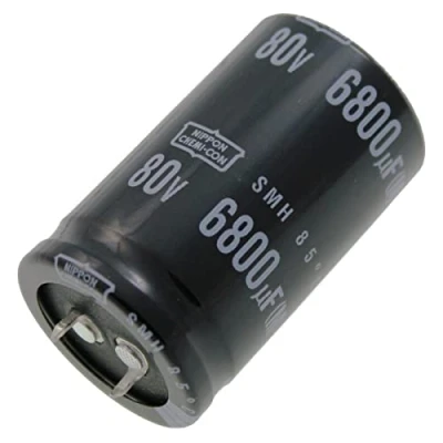Image de Condensateur Elko radial 6800µF 80V électrolytique Snap In jusqu&#039;à 85C 6800uF Electrolytic Capacitor from United Chemi Con