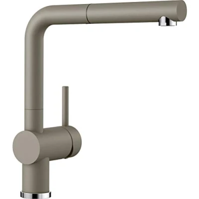 Image de BLANCO LINUS S Robinet de Cuisine Design SILGRANIT avec Bec Extensible Haute Pression Marron 517621