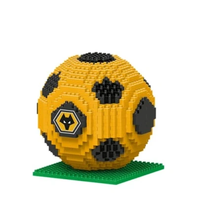 Image de FOCO Jeu de construction football 3D en briques BRXLZ, motif Wolverhampton Wanderers FC, produit sous licence officielle