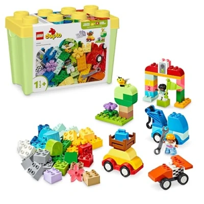 Image de LEGO Duplo Classic la Boîte de Briques Voitures et Camions Jouet d’Éveil Set Véhicules pour Enfants Jeu Éducatif Développant Motricité Fine Garçons Filles dès 18 Mois 10439