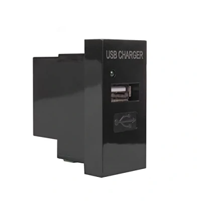 Image de Maclean MCE727B USB Steckdose Ladegerät Anschluss bis 1A Modulare Wandsteckdose Unterputzdose Wanddose Einbaudose Unterputz Montage (USB 1A, Schwarz)