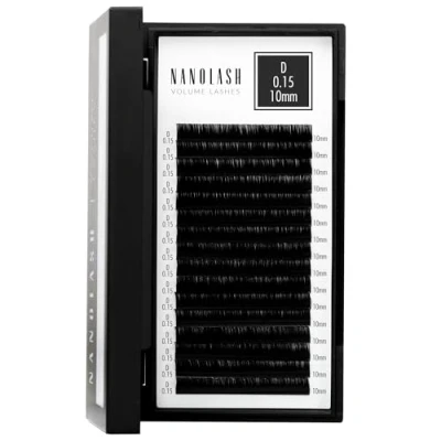 Image de extensions de cils Nanolash faux pour extension professionnelle, volume (0.15 D, 10mm)