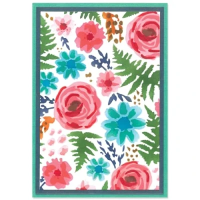 Image de Sizzix Pochoir A6 à plusieurs couches Motif fleurs abstraites Multicolore Taille unique