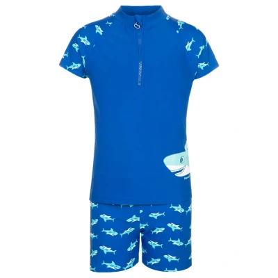 Image de Playshoes SET Caleçon de bain pour enfants, Taille: 110/116, Blue