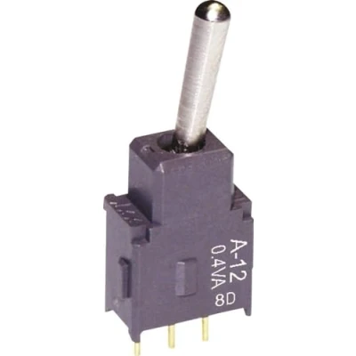 Image de Interrupteur à levier 1 x On/On NKK Switches A12AP 28 V DC/AC 0.1 A accrochage pc(s)