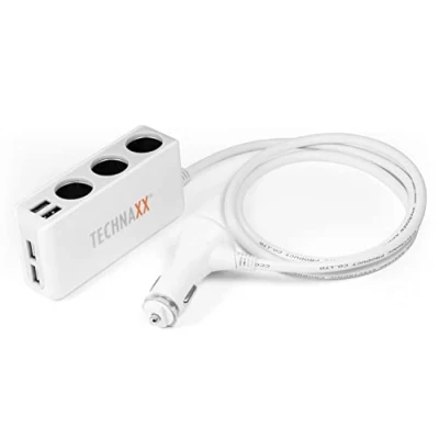 Image de Adaptateur allume cigare Technaxx TE11 4 ports USB 3 prises 120 Watt