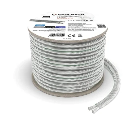 Image de OEHLBACH Silverline SP 40 Câble haut parleur stéréo Hi FI avec SPOFC (cuivre argenté) 2 x 4 mm² 20 m