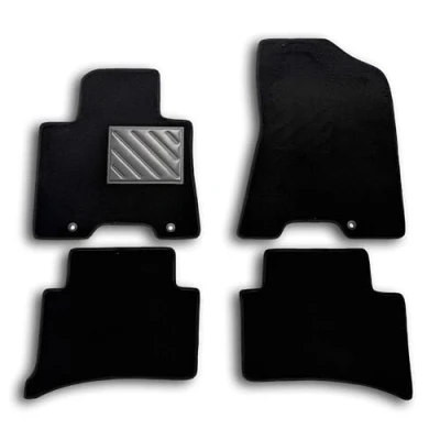 Image de Tapis de Sol pour Hyundai Tucson III à partir 2015 sur Mesure, antidérapant, Talonnette en Caoutchouc renforcé et Boutons Fixation, Noir