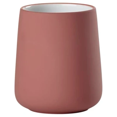 Image de Zone Denmark Nova Gobelet pour Brosse à Dents Dia 8 x 10 cm Peach Red