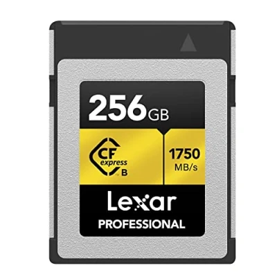 Image de Lexar Professional Série GOLD Carte CFexpress 256 Go, Type B CF, Jusqu&#039;à 1750 Mo/s en Lecture, Adoptez PCIe 3.0 NVMe, Mémoire pour photographe professionnel, vidéaste(LCXEXPR256G RNENG)