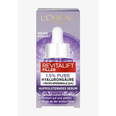 Image de L&#039;Oréal Paris sérum à l&#039;acide hyaluronique, soin du visage anti âge, avec 1,5% d&#039;acide hyaluronique pur et de vitamine C, rides Revitalift Filler 15 ml