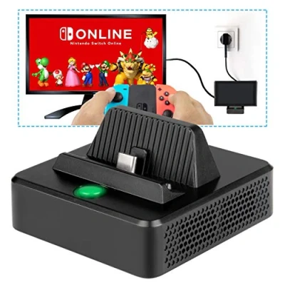 Image de Charging Stand pour NS Switch/Switch OLED innoAura Station d&#039;accueil TV Portable De Rechange avec Port d&#039;alimentation USB C, D&#039;entrée 3.0 et HDMI Switch