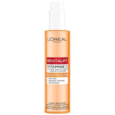 Image de L&#039;Oréal Paris, Revitalift Clinical Crème En Mousse Nettoyante, Ressere les Pores, Affine &amp; Lisse le Grain de Peau, Vitamine C Acide Salicylique, Tous Types 150 ml
