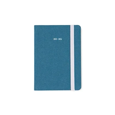Image de Letts Raw Agenda scolaire journalier 2023/2024 avec rendez vous Bleu sarcelle Format A6