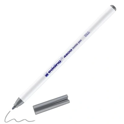 Image de edding 4600 feutre pour textiles gris 1 stylo pointe ronde de mm textile lavable en machine (60 C) décorer le tissu marqueur