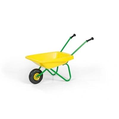 Image de Brouette jaune en plastique ROLLY TOYS pour enfants à partir de 2 ans et demi