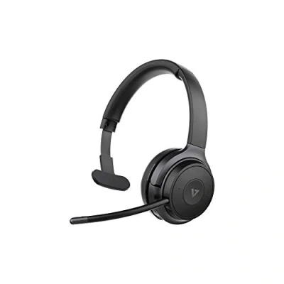 Image de V7 HB605M Casque sans Fil Bluetooth Mono avec Microphone et Support Amovible pour PC, Mac, iPhone, Android, 5.0, Microsoft Teams, Zoom, Google Voice, Skype