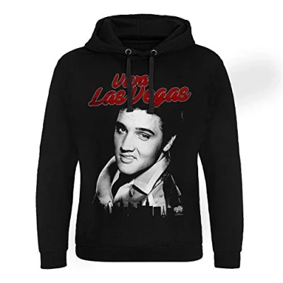 Image de Officiellement sous Licence Elvis Viva Las Vegas Epic Sweat à Capuche (Noir), XX Large
