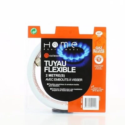 Image de Tuyau de Gaz Butane 2m validité 10 ans 90114 pour Cuisinière