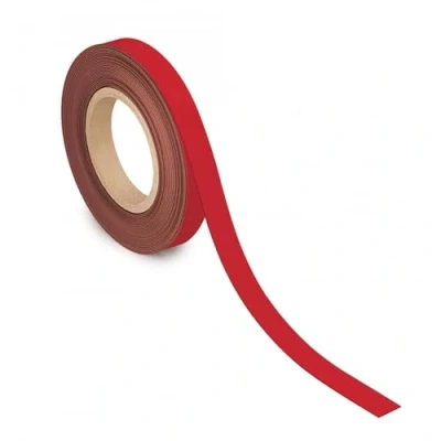 Image de MAUL Bande de marquage 20mm x 1mm inscriptible avec dos magnétique Utilisable dans le bureau, l&#039;atelier, l&#039;entrepôt et la cuisine Découpable individuellement Longueur 10m Rouge