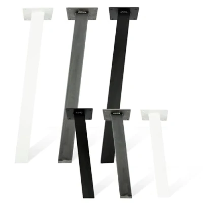 Image de Natural Goods Berlin 4X Standard Pieds inclinés (96), de Table, Cadre Table à Manger, Bureau, Banc, Basse, DIY (Noir, Incliné 72cm Bureau/Salle Manger)