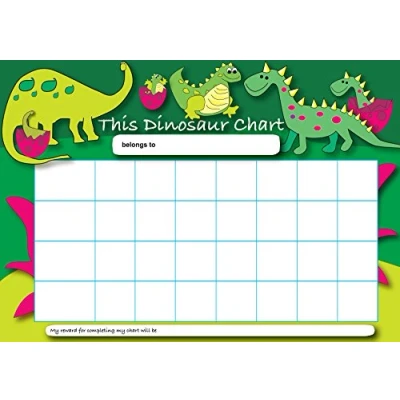 Image de Tableau de récompense A4 avec 25 autocollants Sticker Solutions Thématique dinosaures.