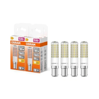Image de OSRAM LED Star Special T SLIM, lampe spéciale LED, culot B15d, blanc chaud (2700K), en remplacement d&#039;une ampoule conventionnelle de 60W, 4 pack
