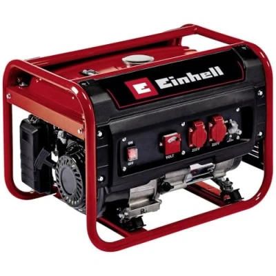 Image de Einhell Générateur (essence) TC PG 25/1/E5 (2 100 W en régime permanent, courant nominal 9,1 A à 230 V, 2 400 max., moteur 4 temps faibles émissions, prises V avec voltmètre, réservoir 15 L)