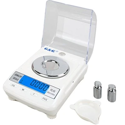 Image de G&amp;G FC50 + Balance de précision avec poids calibrage pour bijoux/or 50 g/0,001 g