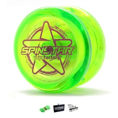 Image de YoyoFactory SPINSTAR Yo Vert (Idéal Yoyo pour Les débutants, Ficelle Et Instructions Incluses)