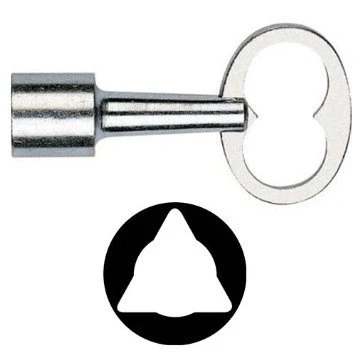 Image de clé triangle 11mm pour contacteur accès pompier
