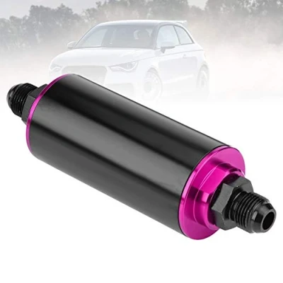 Image de KSTE Universal 100 Micron AN6 Aluminium High Flow Fuel Inline Essence Filtre for voitures Camion Violet