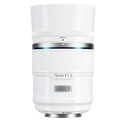 Image de SIRUI Sniper Objectif autofocus 75 mm, téléobjectif F1.2 APS C pour A5 A6 A7 FX A9 ZV E Series (monture E, blanc)