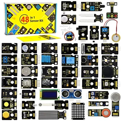 Image de KEYESTUDIO 48 in 1 Kit Sensor Module pour Débutants et Professionnels DIY Compatible avec Arduino IDE (Carte contrôleur Non Incluse)