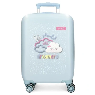 Image de Enso Dreamer Valise pour enfant, en ABS, roues pivotantes multidirectionnelles, serrure à combinaison latérale voyager toute sécurité, nombreuses possibilités d&#039;utilisation, Bleu,