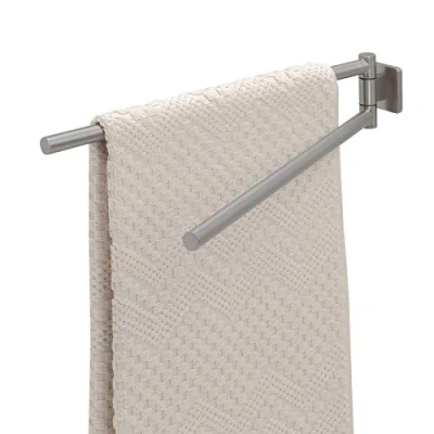 Image de Tiger Dock, Porte Serviette à Deux Barres, Acier Inoxydable Brossé