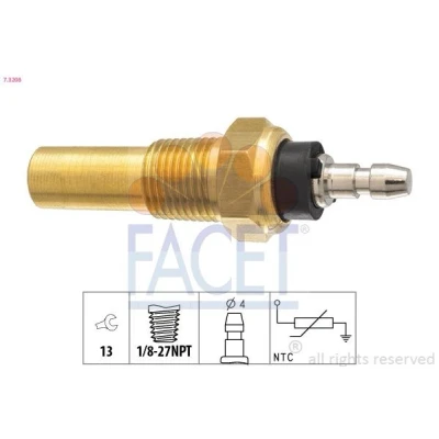 Image de FACET 7.3208 Sonde De Température Liquide Refroidissement Made in Italy OE Equivalent vert LAND ROVER: Range Rover 2, 1