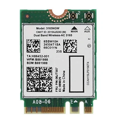 Image de Carte réseau sans Fil pour 3165 Dual Band Wireless AC 3165NGW NGFF/M2 433M + Bluetooth4.2 802.11AC Card