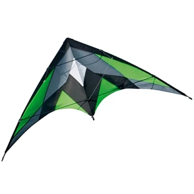 Image de CIM Cerf Volant pilotable Katana MUSTHAVE Green pour Vent léger à Soutenu Dimensions: 170x90cm inclues Lignes de vol sur bobines
