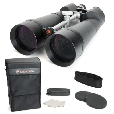 Image de Celestron 71017 SkyMaster 25x100mm Porro Prism Binoculars with Multi Coated Lens, BaK 4 Glass and Carry Case, Black