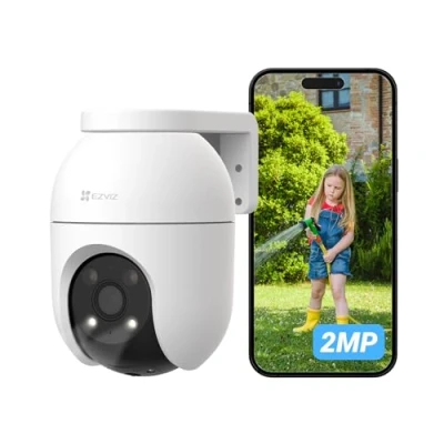 Image de EZVIZ C8c 2MP Camera Surveillance WiFi Extérieure à 360 avec Suivi Auto Zoom, Détection de Forme Humaine, Vision Nocturne en Couleur, Audio Bidirectionnel, IP65 Etanche, Défense Active