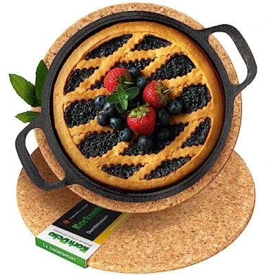 Image de Dessous de Plat en liège 20 cm Rond du Portugal pour casseroles, poêles, Verres, Bols, vases, compositions Support décoratif également Le Bricolage