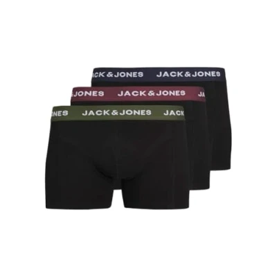 Image de JACK&amp;JONES PLUS JACARON Solid Trunks 3 Pack PLS Caleçon Boxeur, Black/Pack:Black Black, XXL Grande Taille (Lot de 3) Homme