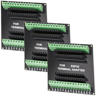 Image de ESP32 Lot de 3 cartes dérivation pour 30 broches, carte développement 2,4 GHz WiFi double cœur + Bluetooth 2 en 1 microcontrôleur ESP WROOM 32 puce Arduino (3)